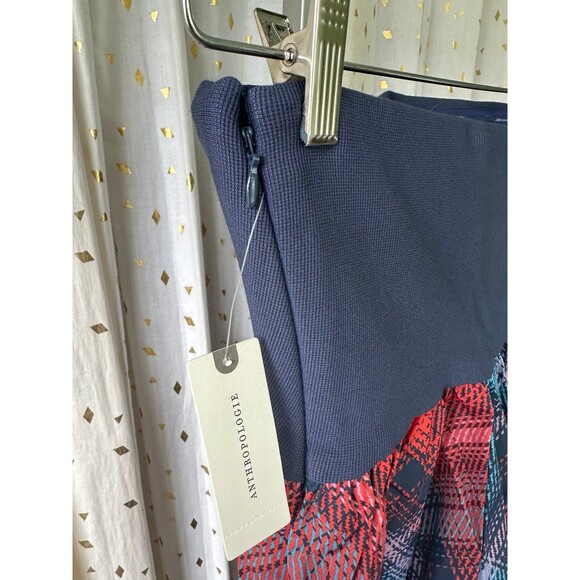 Anthropologie Strapless Plaid Jumpsuit - Blue and Red - Picture 9 of 12